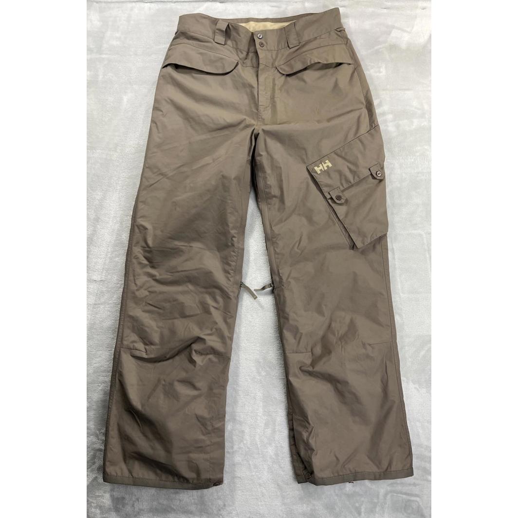 Helly Hansen Helly Tech Ski Pants Mens Medium 30" Inseam Brown Cargo Waterproof